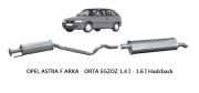 OPEL ASTRA F REAR - MIDDLE EXHAUST 1.4 İ - 1.6 İ (1991 - 98) Hadcback