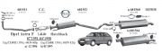 OPEL ASTRA F ARKA - ORTA  EGZOZ 1.4 İ - 1.6 İ (1991 - 98) Hadcback