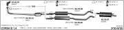OPEL CORSA B  ARKA - ORTA  EGZOZ 1.2 /1,4İ /1.6i ( 1993 -00 )