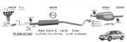 OPEL ASTRA G ARKA - ORTA  EGZOZ 1.4 - 1.6 8V (1998 - 04)