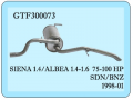 Siena Rear Exhaust 1.2,1.4,1.6 (1997 - 05)