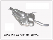 SAAB  ARKA EGZOZ  9-5 2.2/3.0 TD.2001>.