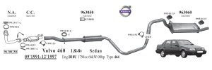 VOLVO 440 REAR EXHAUST. 1.6 /1.7İ HB (1988 -96)
