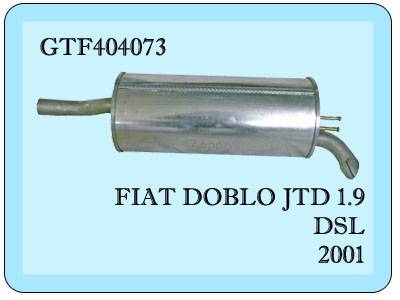 Fiat Doblo Задний выхлоп 1.9 JTD