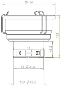 İŞ MAKİNASI EGZOZ KIVILCIM ÖNLEYİCİ ALEV KESİCİ 90mm Boru Çapı