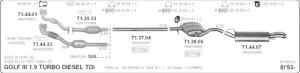 VOLKSWAGEN GOLF 3 SPIRAL FRONT EXHAUST PIPE 1.9 TDI (1995 - 01)