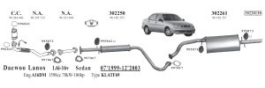 Daewoo Lanos Catalytic Converter Exhaust 1.5-1.6İ 16V (1999 - 03)