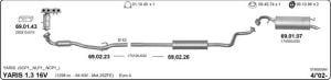 TOYOTA YARIS  ARKA EGZOZ 1.0İ 16V(Kopya)