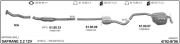 RENAULT SAFRANE MIDDLE REAR EXHAUST. 2.0 - 2.2