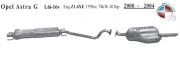 OPEL ASTRA G CENTER REAR EXHAUST 1.4 16V - 1.6 16V (1998 - 04)