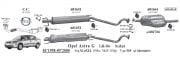 OPEL ASTRA G ORTA ARKA  EGZOZ 1.4 16V - 1.6 16V (1998 - 04)