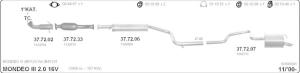 FORD MONDEO REAR EXHAUST . 2.0I-LI 16V (2000 - 07)
