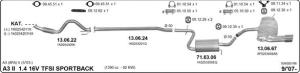 AUDİ A3  KATALİTİK KONVERTER 1.4 TSİ  (2008 - 13)