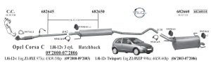 OPEL  KATALİTİK KONVERTÖR 1.0 (Corsa C - Agila) (2001 -2010)