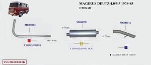 Передняя труба Magirus 78-85