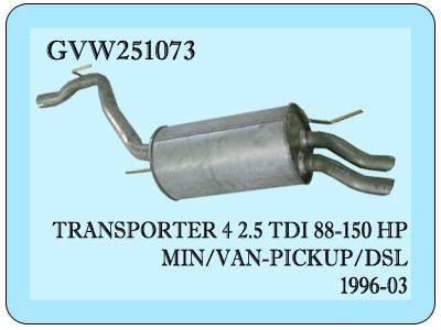 Volkswagen Transporter Rear Exhaust 2.5