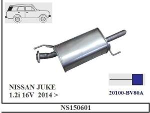 NISSAN JUKE HECKAUSPUFF 1.2İ, 1.4İ 2012>...