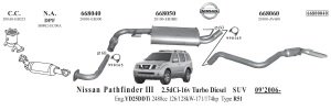 NİSSAN PATHFİNDER  ORTA  EGZOZ.  2.5DCİ (2005 - 11)