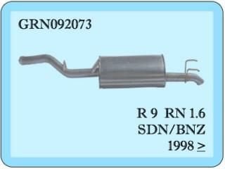 R 9 Rear Exhaust RN 1998>....