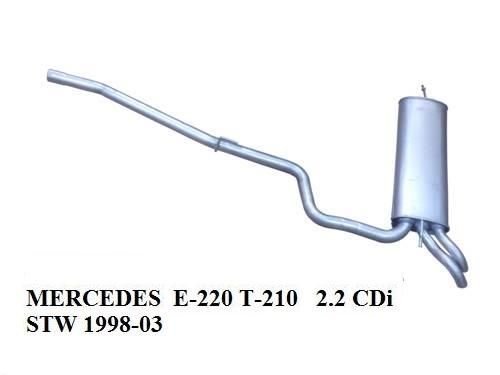 MERCEDES S210 ЗАДНИЙ ВЫХЛОП E220 CDI (1999 - 03)