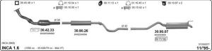 SEAT INCA MIDDLE EXHAUST 1.4İ 1.6 1.9 (1995 - 03)