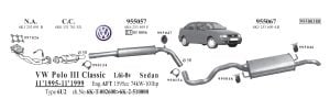 VW POLO ÖN  EGZOZ SPİRALLİ 1.6İ 100HP (1996-01)