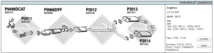 Chevrolet Captiva Rear Exhaust 2.0D (Right) 2006>....
