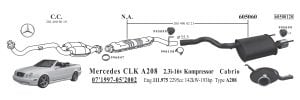 MERCEDES W208   EGZOZ.CLK200 - 230 (1997-2002)