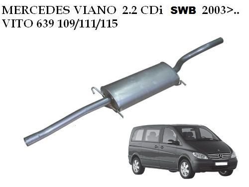 MERCEDES VİANO  ORTA EGZOZ 2.2 CDİ (Kısa Şase 2003>...
