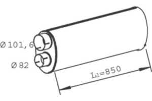 MAN L2000, M2000 ВЫХЛОП ГЛУШИТЕЛЬ ВЫХЛОП