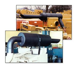 12000 KW generator exhaust muffler