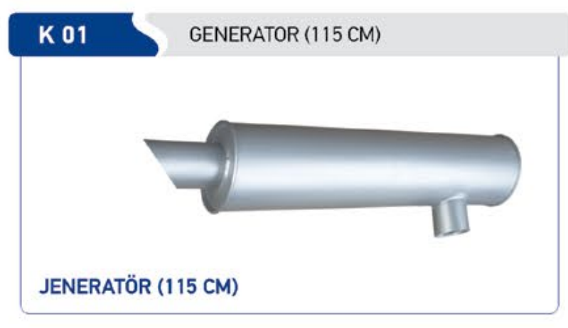 12000 KW lik jeneratör egzoz susturucu