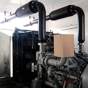 12000 KW generator exhaust muffler