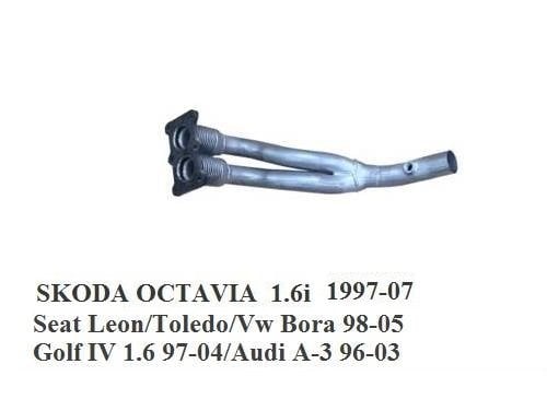 Audi A3 Seat Leon Toledo Skoda Octavia Volkswagen Bora Golf New Beetle Ön Egzoz Spiralli Borusu (2000 - 06)