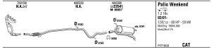 FIAT KATALYSATOR 1.2 16V (Albea - Siena - Palio) 2001>....