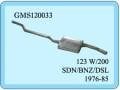 Mercedes 200-220 Orta Egzoz. Borulu 123 ks