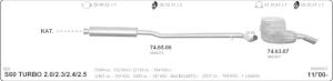 VOLVO REAR CENTER EXHAUST S60 - V70 2.0 /2.3/2.4/2.5 (2000 - 07)