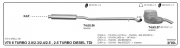 VOLVO REAR CENTER EXHAUST S60 - V70 2.0 /2.3/2.4/2.5 (2000 - 07)
