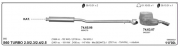 VOLVO REAR CENTER EXHAUST S60 - V70 2.0 /2.3/2.4/2.5 (2000 - 07)