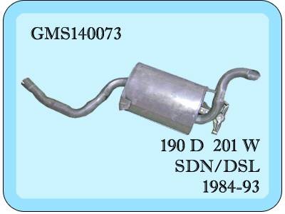 Mercedes 190 D Rear Exhaust DSL 201 W SD