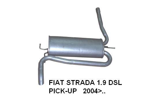 FIAT STRADA ЗАДНИЙ ВЫХЛОП 1.7 -1.9 DSL ПИКАП (2000 - 06)
