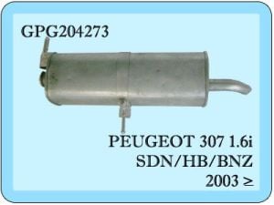 PEUGEOT 307 REAR EXHAUST HB 1.4 - 1.6İ 2004-08)