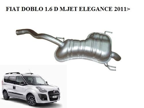 FIAT DOBLO REAR EXHAUST 1.6JTD 2010>....