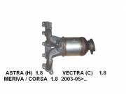 OPEL VECTRA C CATALYTIC CONVERTER 1.8