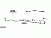 MERCEDES C-180 - 200 ORTA ARKA EGZOZ COMPR. 203W