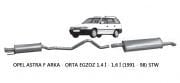 OPEL ASTRA F REAR - CENTER EXHAUST 1.4 İ - 1.6 İ (1991 - 98) STW