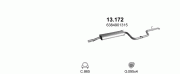 MERCEDES VITO 108D REAR PIPE EXHAUST