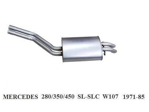 MERCEDES W107 REAR EXHAUST 280 350 450