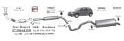 SEAT IBIZA REAR EXHAUST (HB) 1.4 - 1.6 - 1.9 (1996 - 02)