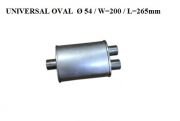 UNIVERSAL-AUSPUFF OVAL (Doppelt – Einzeln)